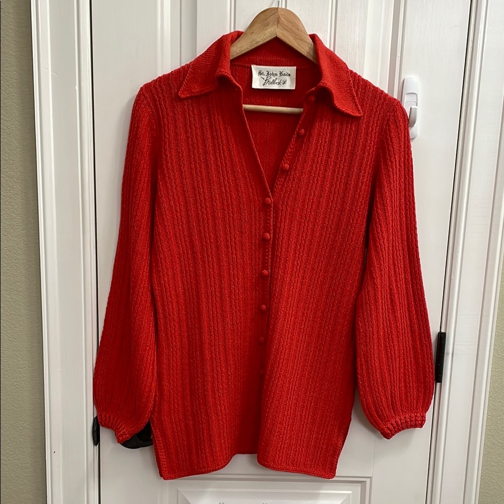 🌺 ST. JOHN x Bullocks Vintage Knit Cardigan Sweater